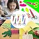 Crihovy 6 Stück Kinderschere + 6 Stück Papierstanzer, Kinder Sicherheit Schere, Bastelschere und Stanzer, Zickzackschere, Papierschere, Kinderscheren, Wellenschere, Bastelscheren, Sicherheitsschere