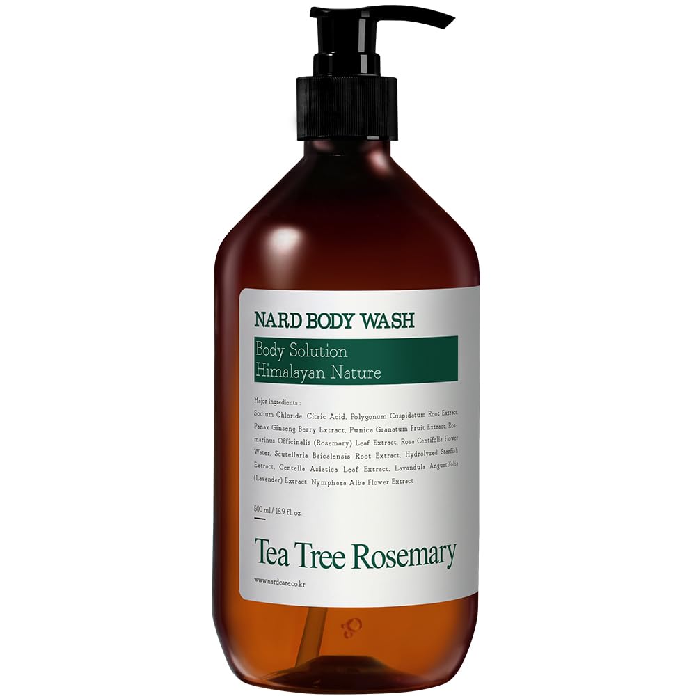 Body Shower Tea Tree Rosemary - Moisturizing Shower Gel - Pore Care, Skin Dead Cells Care - Nourishing Vitality - Tea Tree Body Shower Citric Acid, Natural Ingredients - 16.9 Fl. Oz