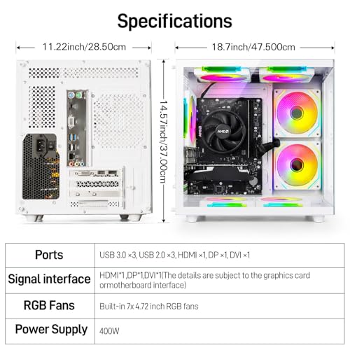 Image of Ryzen 5 4500 Desktop Computer | 16GB DDR4 RAM | 512GB NVMe SSD | RX 560 4GB Graphics | WiFi 6 | Fast Multi-Tasking PC for Home Office, Students, Light Gaming, Streaming