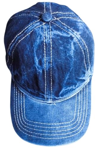 Image of Men's & Women's Unisex Denim Cap (Blue Black Free Size) (Pack of 1)