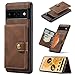 HXY Case for Google Pixel 7 Pro 2022, Detachable Magnetic Wallet Credit Card Cash Slot Case Cover Support Wireless Charging Functional Kickstand Compatible with Google Pixel 7 Pro 2022 (Brown)