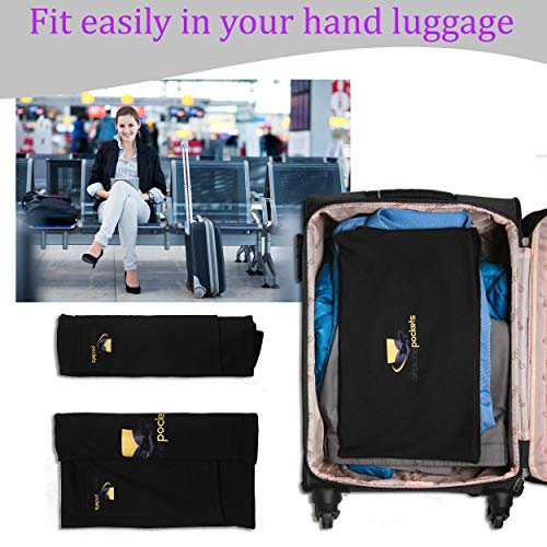 Airplane Pockets Tray Cover (2 Pack) - Sanitary Tray Table Cover with Pockets for Airplane – Patented Design with Multiple Compartments – Travel Organizing Accessory for Comfortable Flight - Thumbnail 7