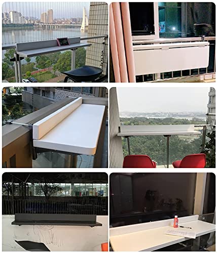 Table murale rabattable idéale pour optimiser votre balcon ou poste de travail à la maison - 5
