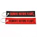 Rotary13B1 Remove Before Flight Key Chain - Black & Red Combo 2 Pack