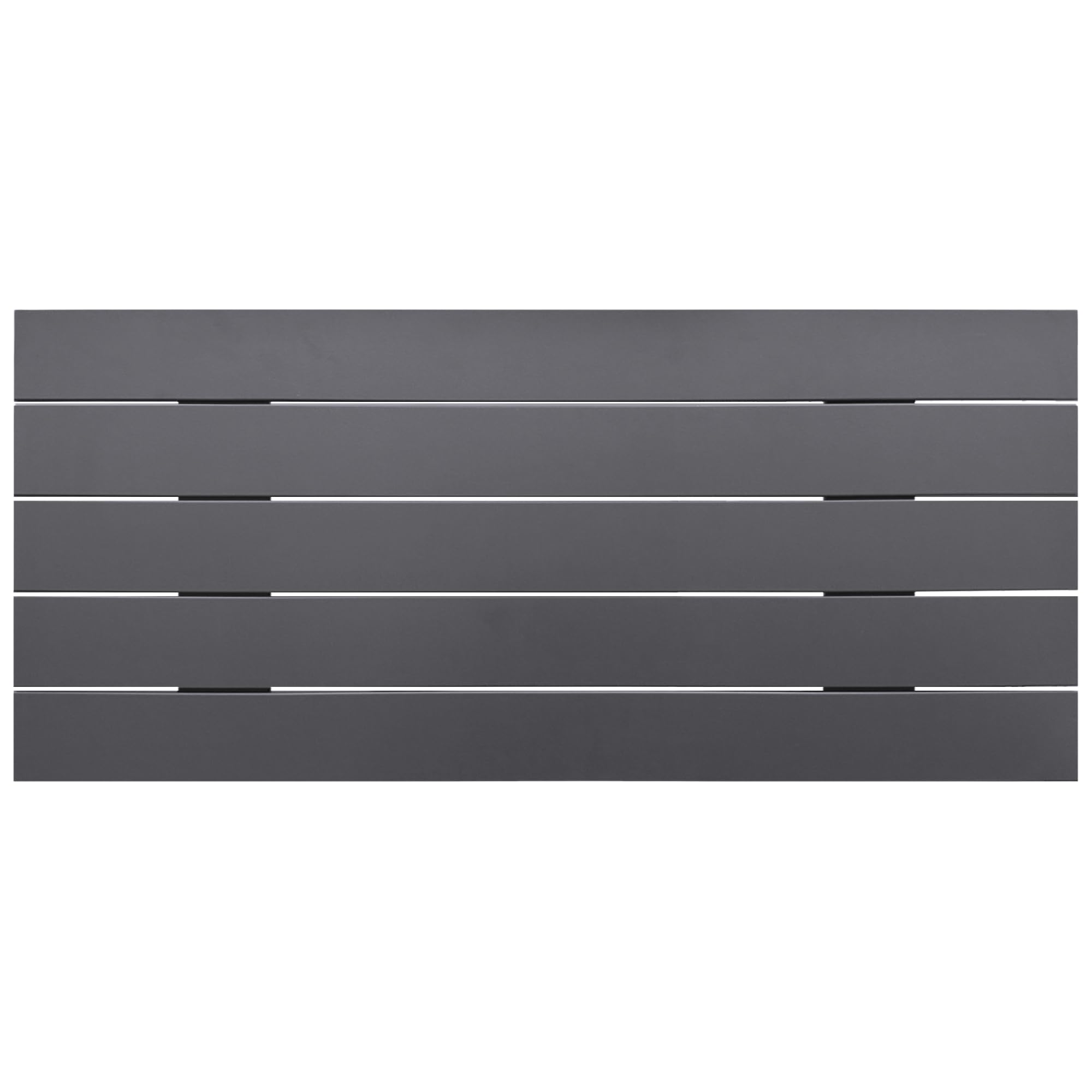 DHOME Recyceltes MDF Holz Kopfteil im Palettenstil Horizontales Bed Pallets Beschläge inklusive (80x46 Palette 5, Massiv Grau)