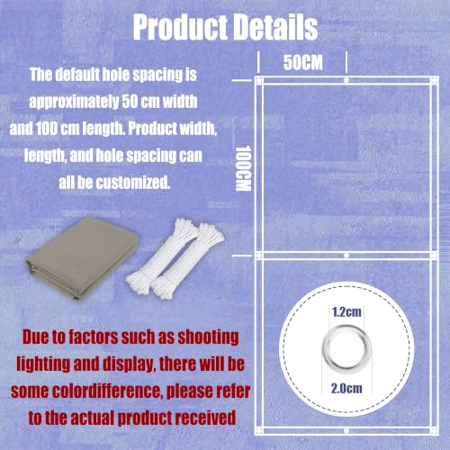 Voile ombrage rétractable vague 6,5x5,8m taupe imperméable - 8