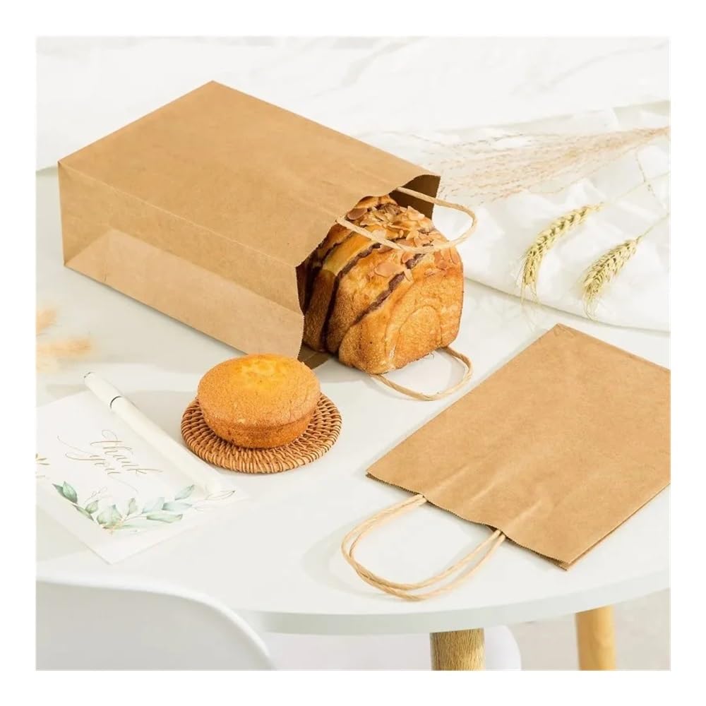 Sacchetto Regalo Sacchetti Di Carta Kraft Marrone Con Manico - 50 Pezzi 15x21x8 Cm Per Regali Sacchetti Carta Piccoli - Foto 13