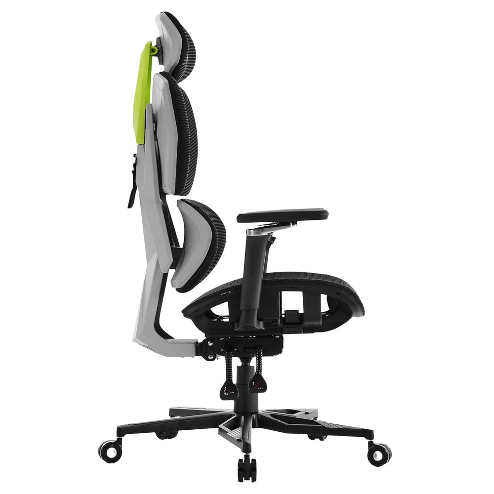 Silla Gaming Ergonómica Proact GM1 Reclinable 90°-135°| Respaldo, Reposabrazos y Altura Ajustables | Ruedas Silenciosas PU 360° | Material Aluminio 370mm | Soporta 150kg | Ideal Trabajo y Videojuegos