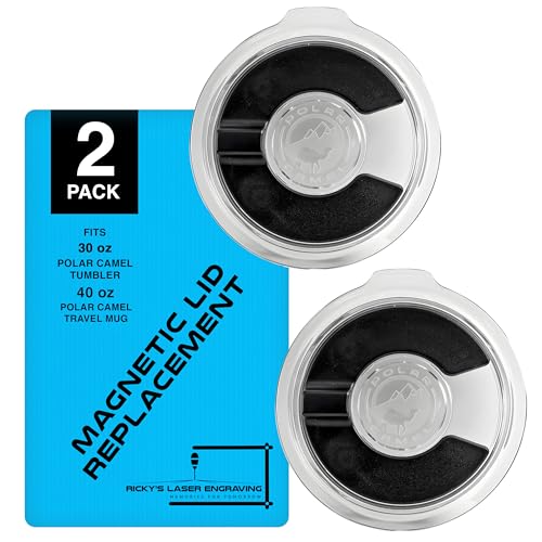 Polar Camel Lid Replacement 30 oz Tumbler and 40 oz Travel Mug with Handle - Magnetic Polar Camel Lid Replacement (2-Pack) Perfect Fit for Polar Camel 30 oz Tumbler and 40 oz Travel Mug with Handle