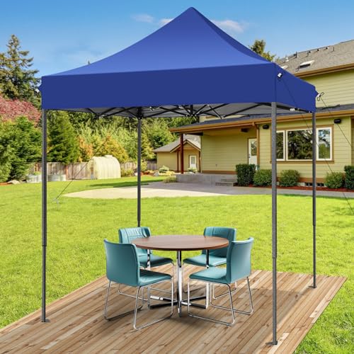 Image of COBIZI 10x15 Heavy Duty Pop Up Canopy Tent with 4 Sidewalls, Dark Purple