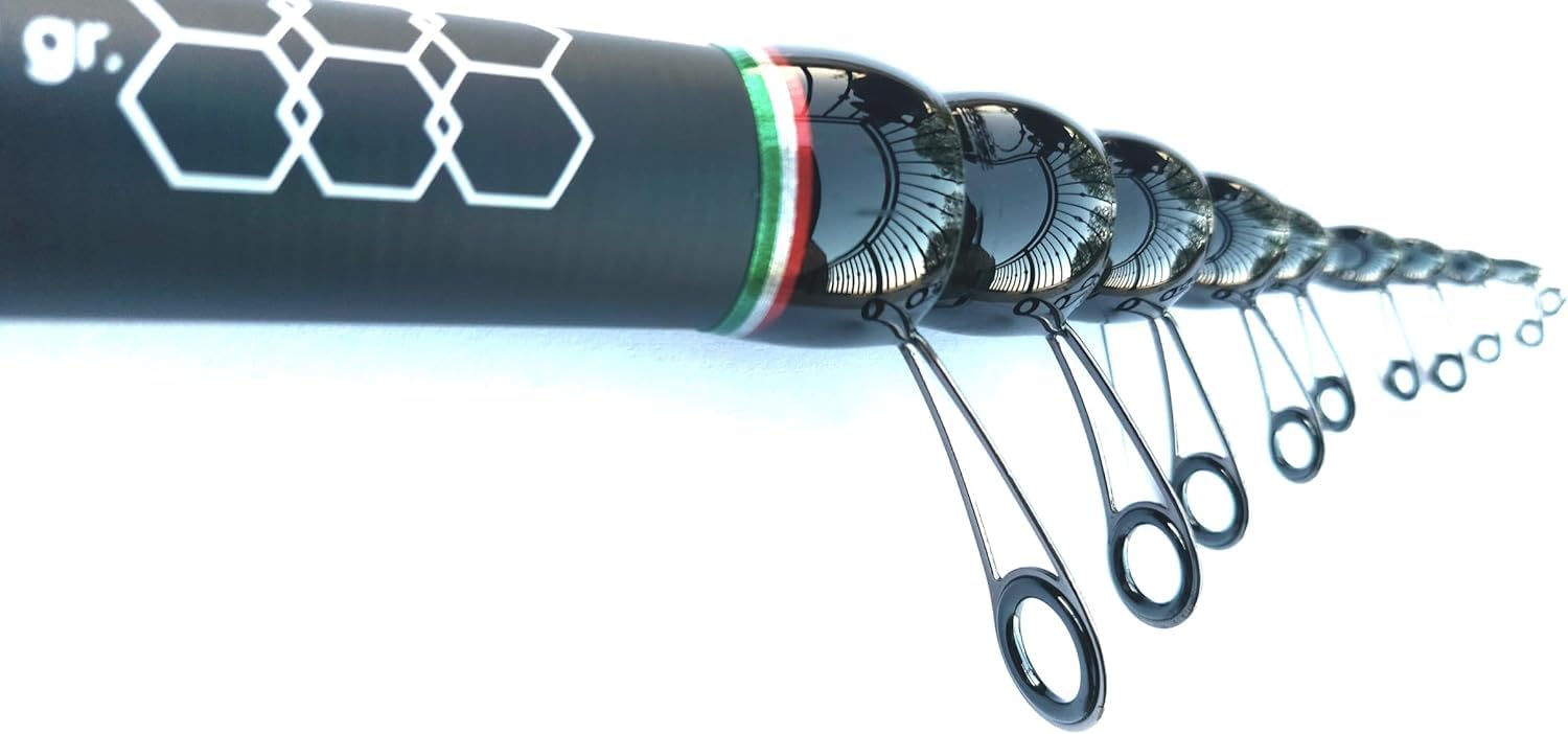 Canna Bolognese Competizione 6 Metri Azione Punta Pesca Mare Spigola Pegaso
