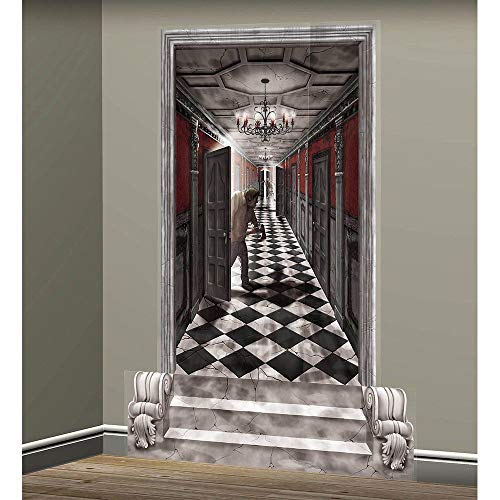 Amscan Plastic Gothic Mansion Long Hallway Scene Setters, 65