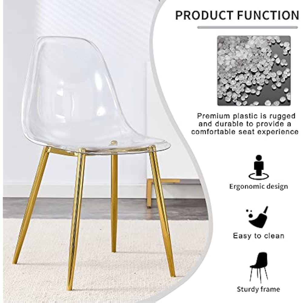 Clear Dining Chairs Set of 4, Clear Acrylic Chair Bangladesh Ubuy