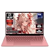 2026 Laptop Computer Notebook QWERTY,15.6" IPS FHD Display,16GB RAM 512GB SSD,Celeron N5100 Prozessor,WiFi5,BT5.0,USB3.0,Beleuchtete Tastatur,Fingerprint für Business Home Office und Studenten,Rotgold