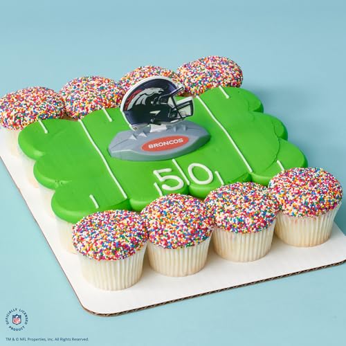 NFL Denver Broncos Cake Decoration, Football Helmet Cake Topper, Officially Licensed Product Of The NFL, Ready To Use Birthday Cake Decoration by DecoPac - Image 6