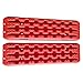 Produktbild CStern Recovery Board Offroad Tracks Traction Mats Traktionsband Traktionsmatte Gripmatte Anfahrhilfe Schlamm Sand Schnee Reifenleiter 2 Stücke Rot für Geländewagen Wohnmobil PKW LKW