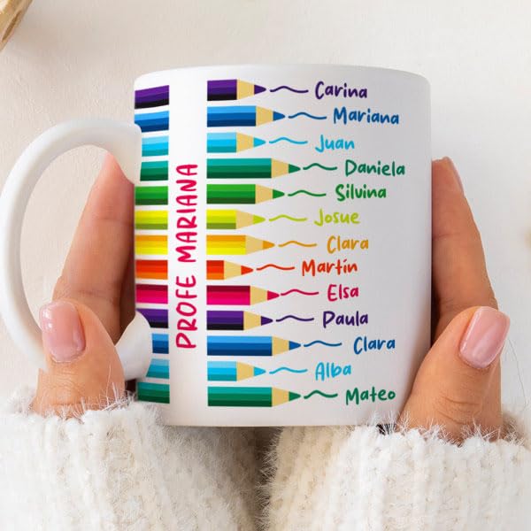 Transparent Gift Taza Lápices de Colores. Taza Personalizada