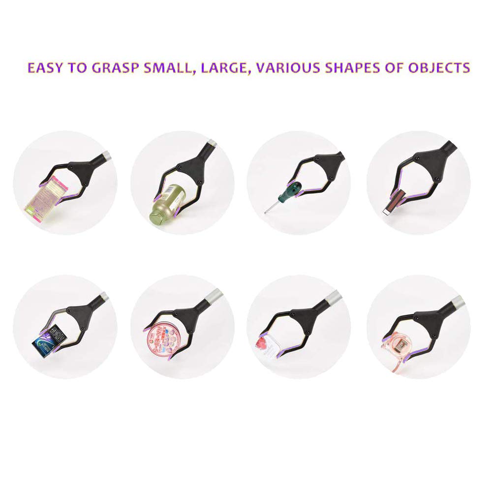 2 Pack-Grabber Reacher Tool for Elderly, 32" Foldable Claw Grabber, Pick Up Stick Grabber, Reacher Grabber Pickup Tool, Trash Picker Upper Grabber, Litter Picker, Garden Nabber, Arm Extension(Purple): Industrial & Scientific