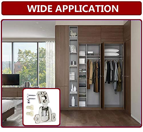 Image of 2 Pcs 1 /2 inch Overlay Soft Close Cabinet Hinges 105 3 Way Adjustable | 2D Structure,Cold Rolled Alloy Steel,face frame cabinets,anti-rust coating,damped closure,7.6kg /pair,50k cycles,14-26mm doors