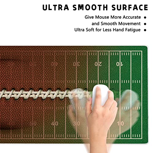 Extended Large Gaming Mouse Pad Football Field Xxl Size Keyboard Mouse Mat Desk Pad With Non Slip Rubber Base Stitched Edges Office Decor For Women Girls Men ,35.4 X 15.7Inch… #TOP1