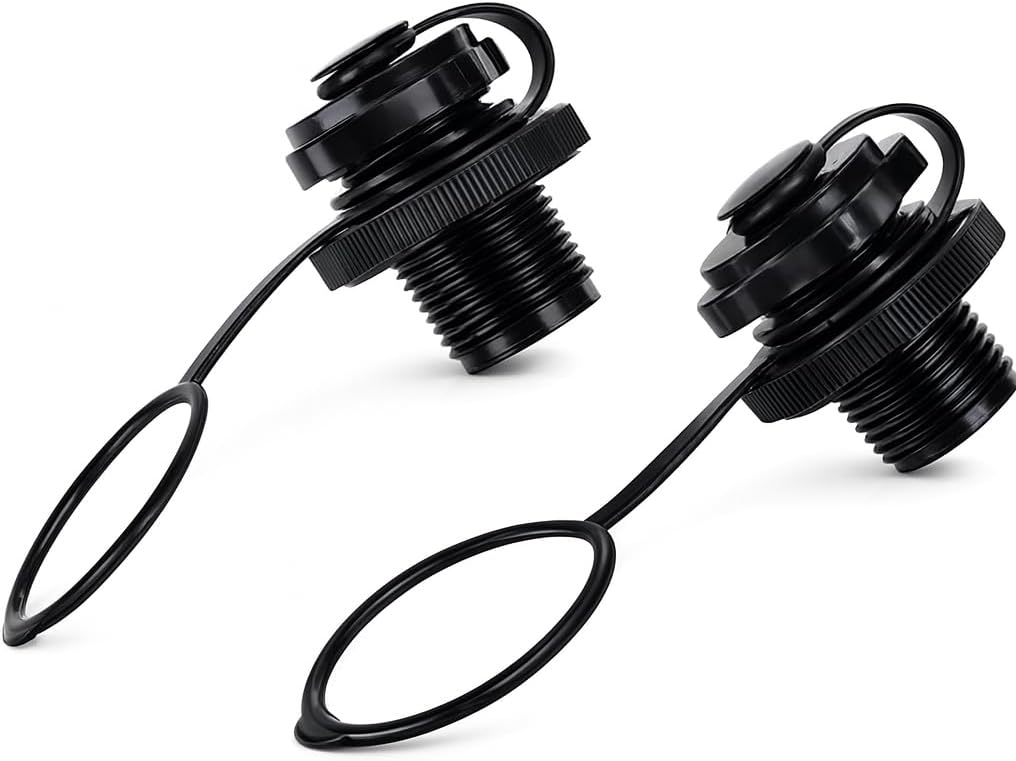 2pcs Air Plugs Inflatable Boat Spiral Air Plugs One-Way Inflation Air Valve for Rubber Dinghy Raft Pool Boat Airbeds