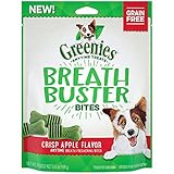 GREENIES BREATH BUSTER Bites Crisp Apple Flavor Treats for Dogs 5.5 Ounces