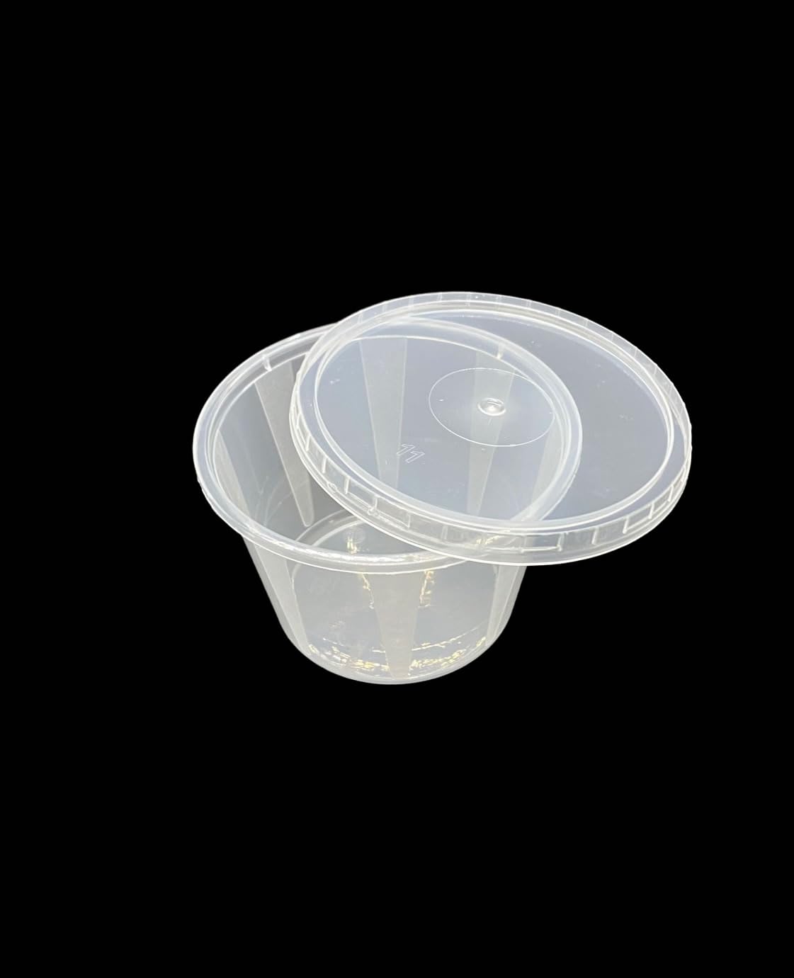 100 x 4oz | Round Food Containers | Lids Sauce Pots | Plastic Pots with Seperate Lids | Sauce Cups Take Away | Deli Pots | ICE Cream Tubs | BPA Free (100, 4oz)