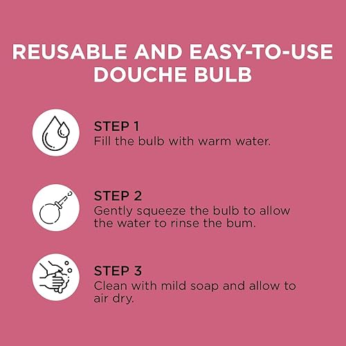 Miniatura 5 de Pure for Men Bum Bulb | Kit de ducha anal con punta desmontable | Enema reutilizable, fácil de usar y duradero | Capacidad 3 oz (3.0 fl oz)