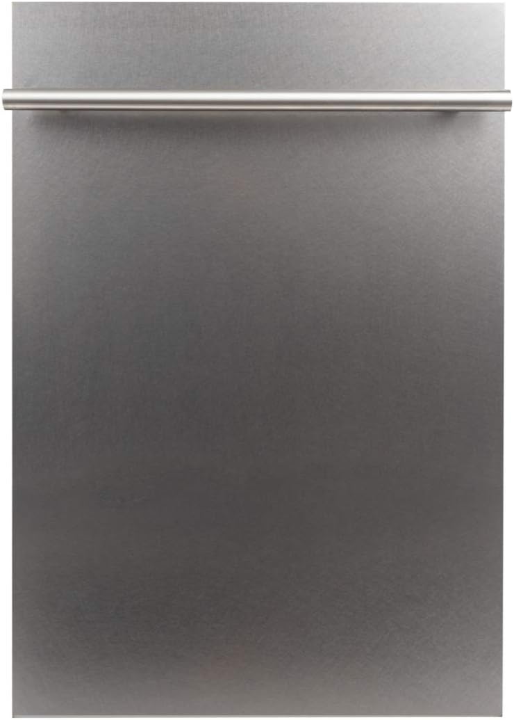 ZLINE 18 in. Compact Fingerprint Resistant Top Control Dishwasher with Stainless Steel Tub and Modern Style Handle, 52dBa (DW-SN-18)