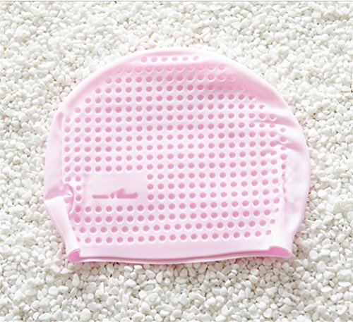 Bonnet de bain imperméable HLCapuchon rose idéal pour piscine et mer
