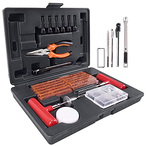 Deshan 98Pcs Tire Repair Kit, Heavy Duty Tire Plug Kit, With Universal Tire Repair Tools To Fix Punctures And Plug Flats For Car/Motorcycle/Truck/Tractor/Trailer/Rv/Atv #TOP5