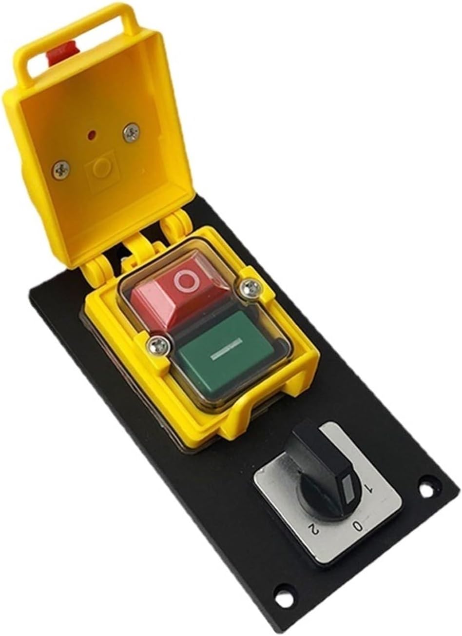 Electromagnetic Switch 400V 7 Pins Rotary Combined with Cover Lock Waterproof Reset Push Button YCZ4-C