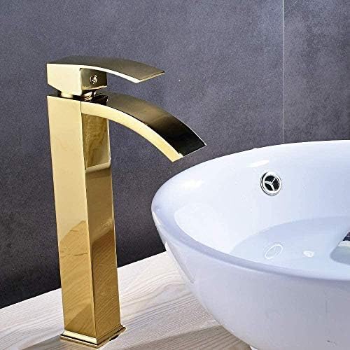 Robinetterie de cuisine mitigeur d'évier à cascade dorée - 3