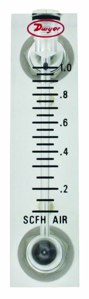 Dwyer® Visi-Float® Flowmeter, VFA-42, Acrylic Block, 5% FS Acc, 2-10 GPH Water