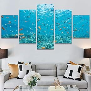 SIGNWIN 5 Panel Canvas Wall Art Modern Art...