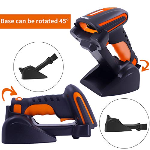 Symcode Bluetooth 2D Qr Barcode Scanner With Stand,Industrial Dustproof And Waterproof 3 In 1 Compatible With Bluetooth & 2.4Ghz Wireless & Wired Connection With Vibration Alert #TOP3