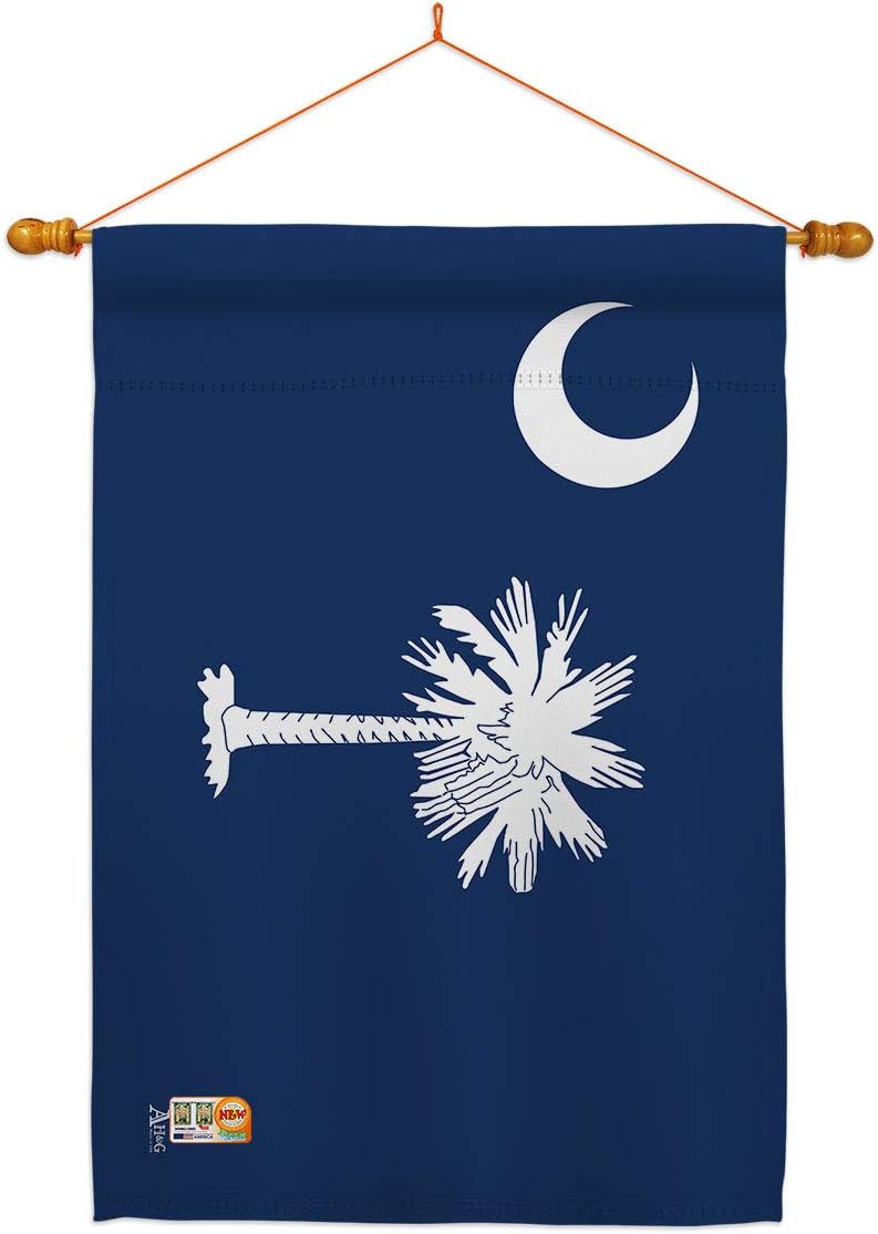 South Carolina House Flag Americana States USA American Territories Republic Country Particular Area Small Decorative Gift Yard Banner Double-Sided Made In 28 X 40