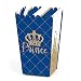 Royal Prince Charming - Baby Shower or Birthday Party Favor Popcorn Treat Boxes - Set of 12