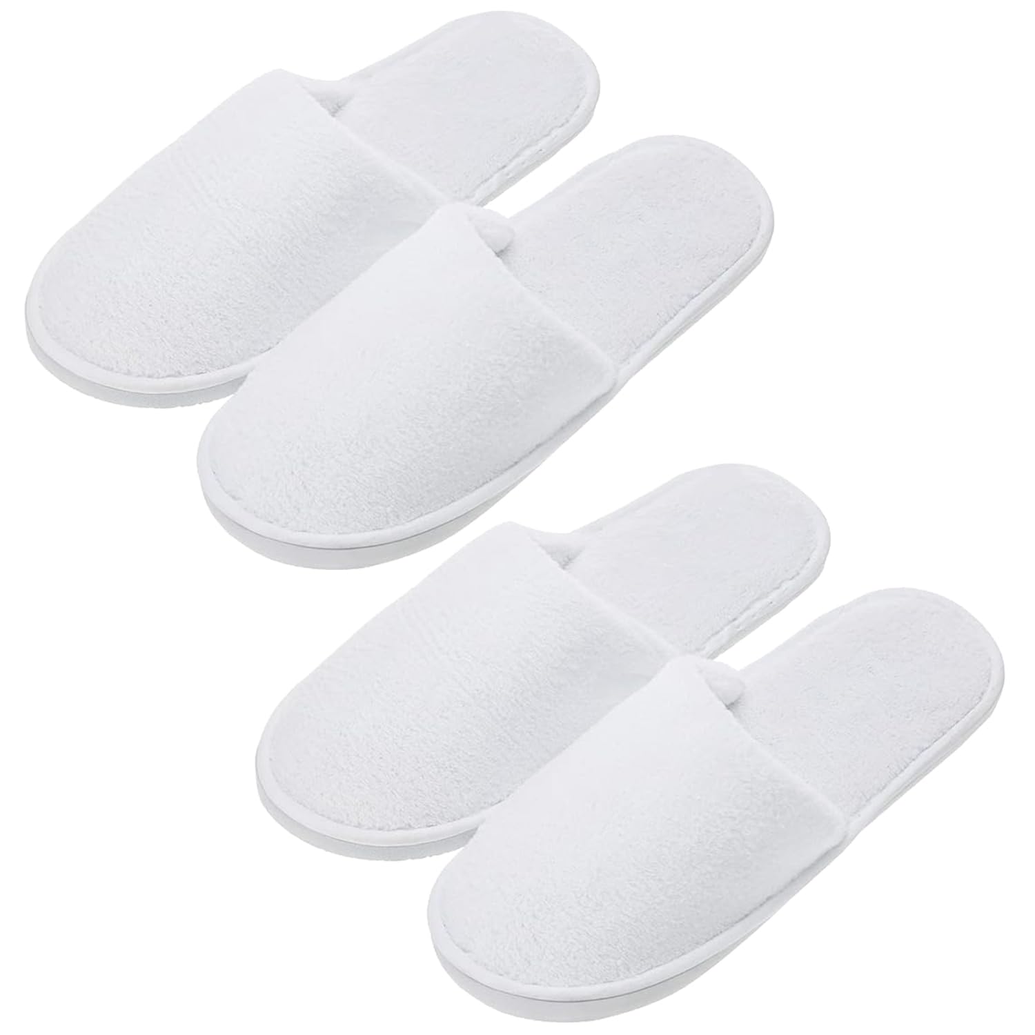 Pantofole Antiscivolo Monouso in Spugna Premium - 2 Paia per Hotel e Ospiti - Unisex per Spa e Casa, 29cm