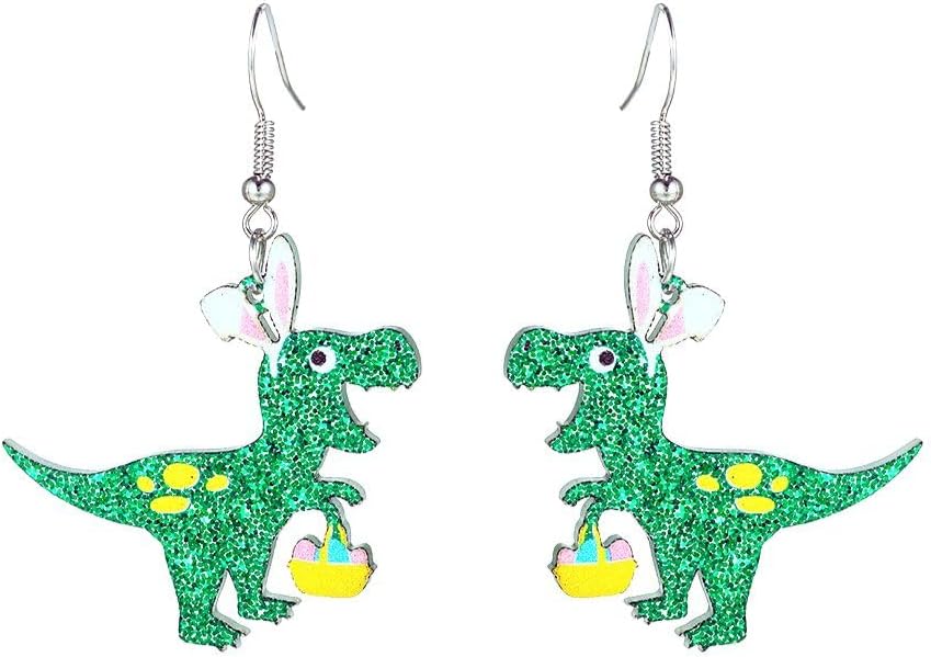 Cute Rabbit Acrylic Earrings Lightweight Bunny Dangle Drop Earrings Easter Costume Accessories Jewelry for Women