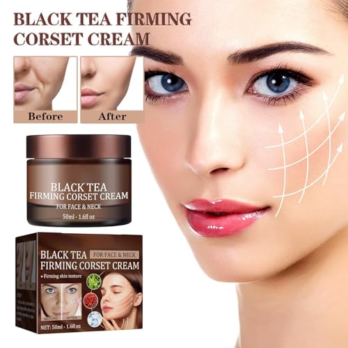 VivaBloom Black Tea Firming Face Cream 1.6 Fl Oz,Hydrating Anti-Aging Moisturizer with Fermented Tea & Peptides - Pore Minimizing, Skin Tightening, Nutrient-Rich Formula