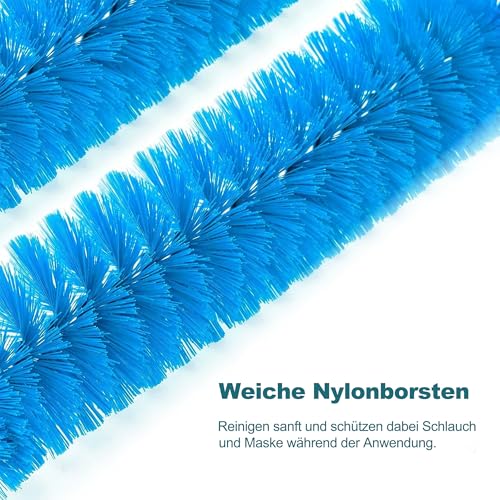 CPAP Schlauch-Reinigungsbürsten-Set – 2,1 m flexibler Reiniger für 15 & 19 mm Schläuche | Zubehör für Masken-Hygiene