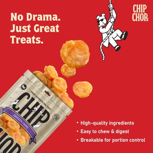 Image of Chip Chops Chicken Chips Dog Treat, Easily Digestible, Healthy Dog Treat, Perfect for Snacks, Suitable for All Dog Breeds, Each 70gm (Pack of 2)