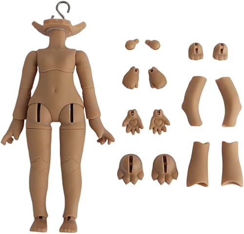 Miniatura 9 de Nuevo cuerpo de muñeca 112BJD para cabeza GSC, muñeca OB11 reemplazo cuerpo, con accesorios de cuerpo de animales, tres usos, figuras de acción