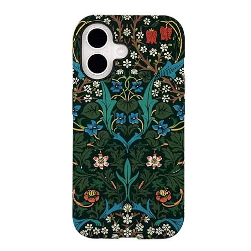 Coque de protection iPhone 16 fine contre les chocs motif fleurs
