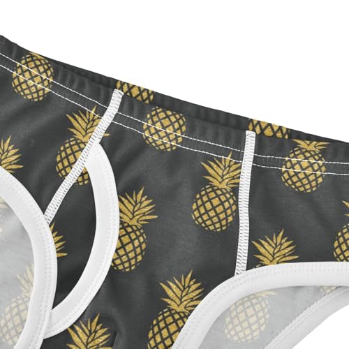 Boys' Exclusive Briefs Toddler Underwear 95% Combed Cotton Boxerbriefs 2T Pineapple Pattern 584