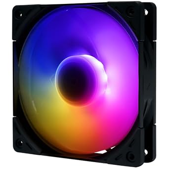 Scythe Kaze Flex II 120 PWN, 120mm x 25mm Air Flow Optimized Quiet Operating Computer Case Fan, Fluid Dynamic Bearing, 4-Pin Connector, Single Pack ARGB Edition - 2000 RPM
