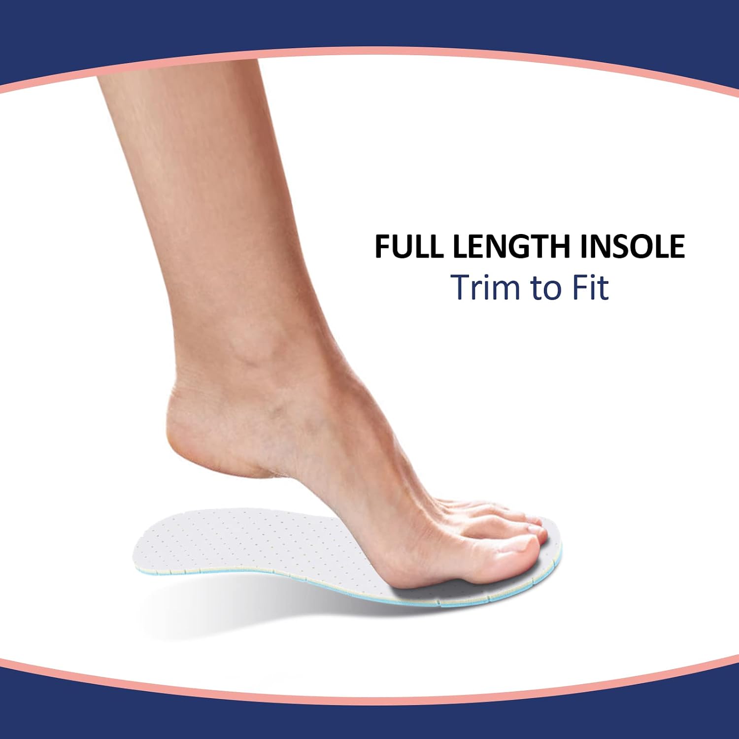 Sintege 3 Pairs Breathable Shoe Insoles Inserts Soft Cushioning Double-Layer Latex Foam Perforated Replacement Insoles for Men 7-11 Woman 2-8(White)