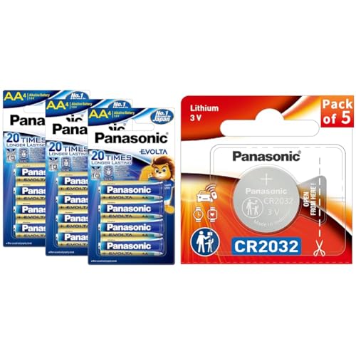 Image of Panasonic Evolta AA Alkaline 1.5V Battery, 20 Times Longer Lasting Than Standard zinc Carbon Batteri