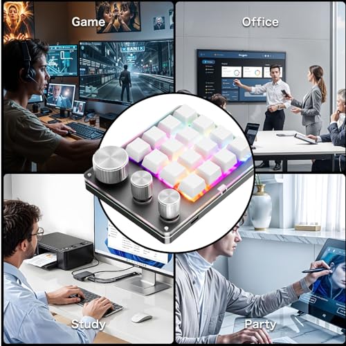 Clavier programmable 16 clés blanc filaire pour le jeu - 6